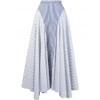 ADAM LIPPES striped asymmetric skirt,417405CS