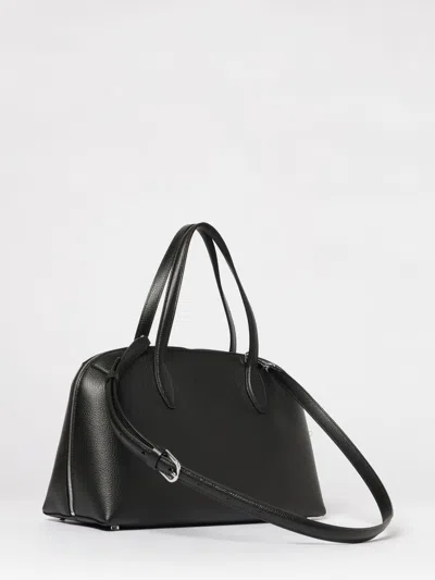 Totême Leather Handbag With Engraved Logo On The Front In Black