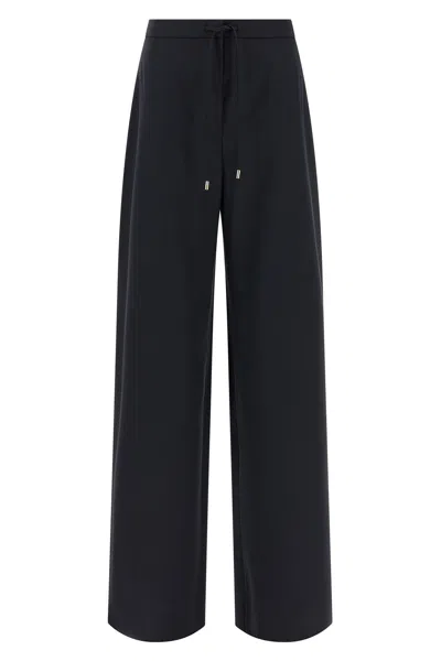 Max Mara Corone Drawstring Trousers In Blue