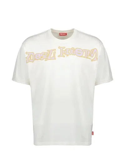 Diesel Oversize Printed T-shirt In White