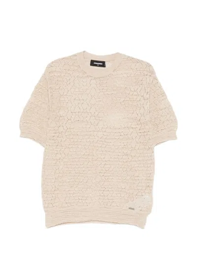 Dsquared2 Crew-neck T-shirt In Neutral