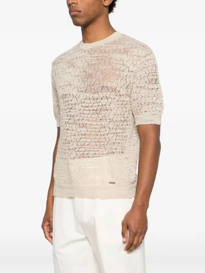 Dsquared2 Crew-neck T-shirt In Neutral
