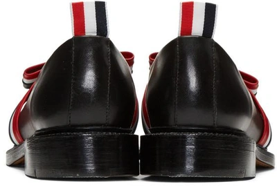 Shop Thom Browne Black Bow Loafers