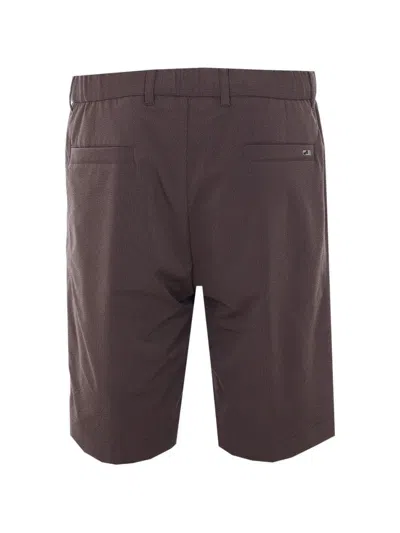 Herno Elasticated Lateral Pockets Shorts In Brown