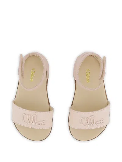Chloé Embroidery Strap Sandals In Multi