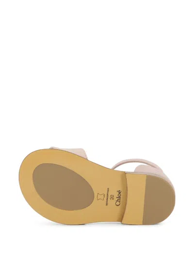Chloé Embroidery Strap Sandals In Multi