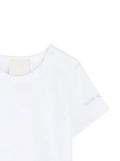 Givenchy Printed Overalls T-shirt Set In White