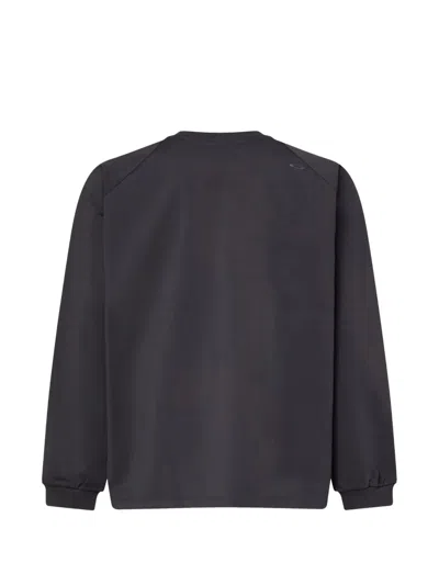 Oakley Drawstring Crew-neck Sweatshirt In Gray