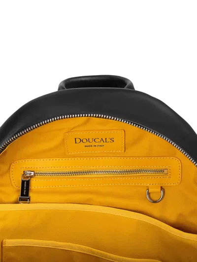 Doucal's Leather Backpack In Black