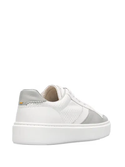 Doucal's Perforated Panel Sneakers In White