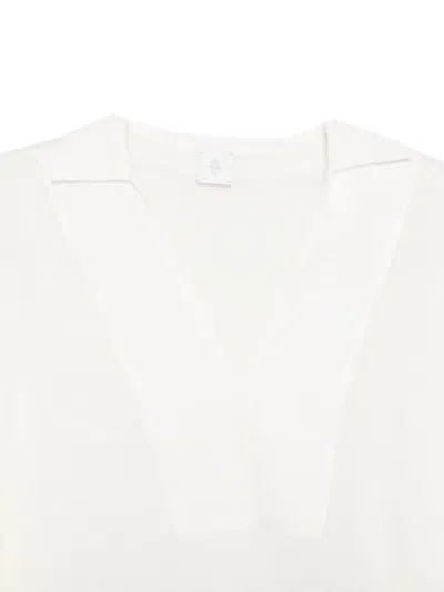 Eleventy V-neck Blouse In White