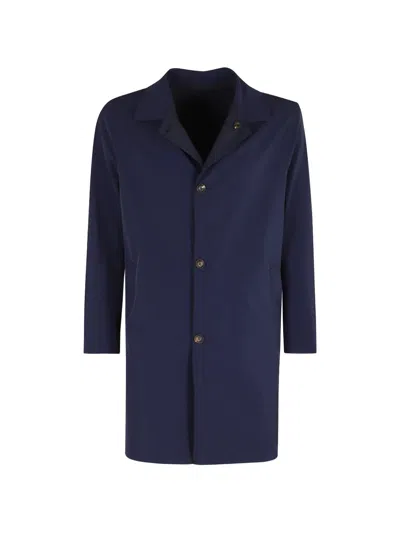 Kired Buttoned Coat In Blue