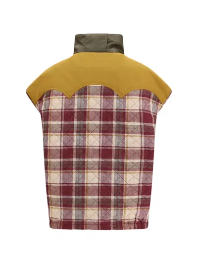 Marbell Red Polyamide Sleveless Jacket In Green