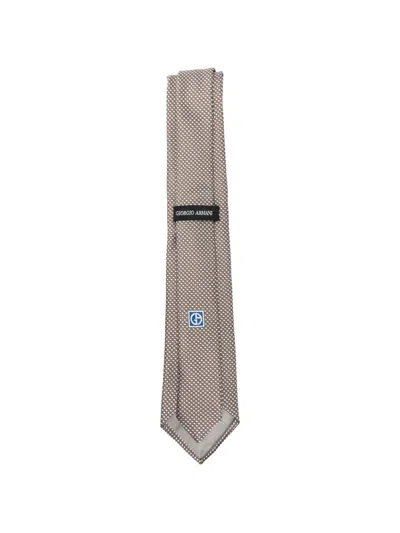 Giorgio Armani Patterned Tie In Gray