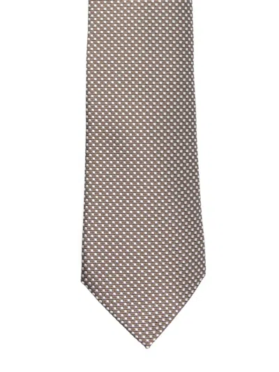 Giorgio Armani Patterned Tie In Gray