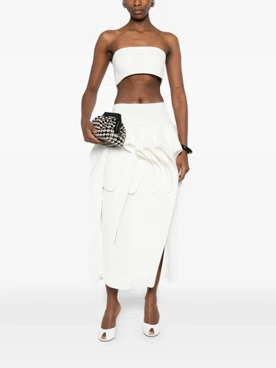 Maticevski Zip Strapless Top In White