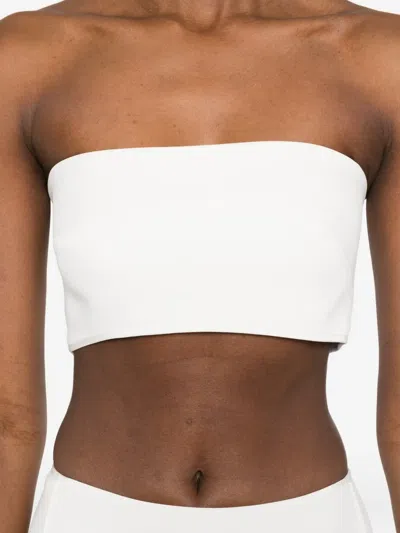 Maticevski Zip Strapless Top In White