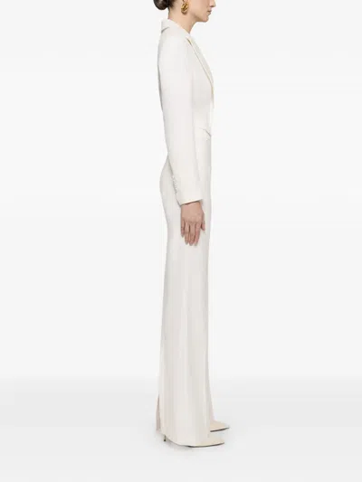 Nissa Button Cropped Blazer In White