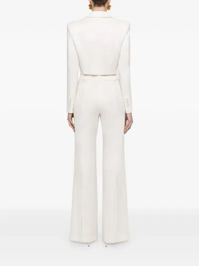 Nissa Button Cropped Blazer In White