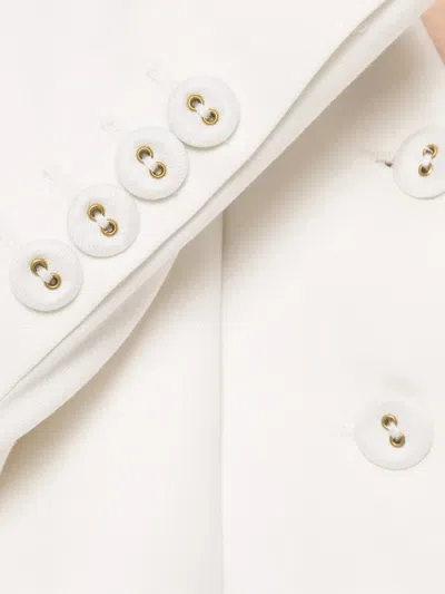 Nissa Button Cropped Blazer In White