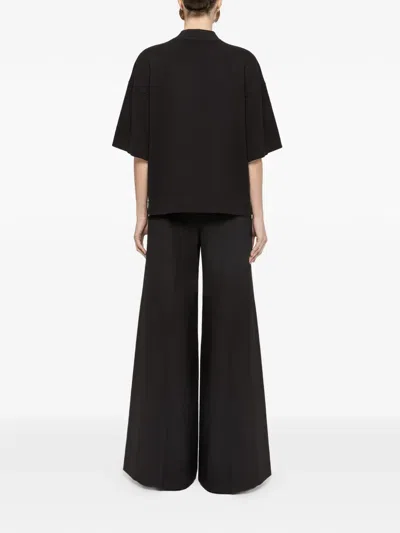 Nissa Ruffled Oversized Top In Metallic