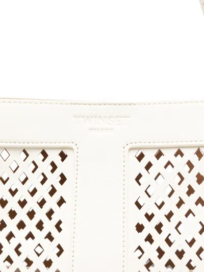 Twinset Openwork Tote Bag In Neutral