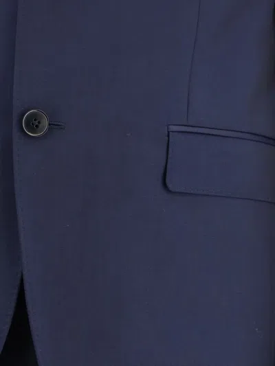 Zegna Buttoned Suit In Gray