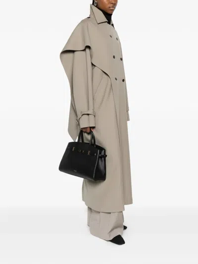 Viktoria Chan Larissa Oversized Double-breasted Wool Coat In Pattern