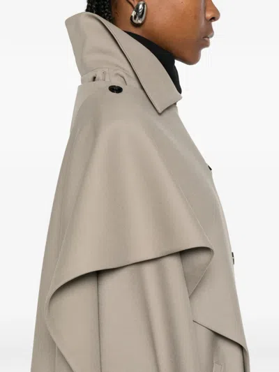 Viktoria Chan Larissa Oversized Double-breasted Wool Coat In Pattern