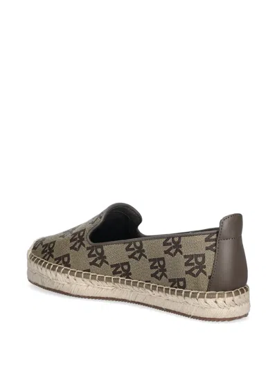 Dkny Mallandra Monogram Espadrilles In Brown