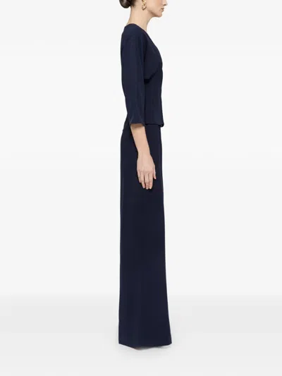 Nissa V-neck Blouse In Blue