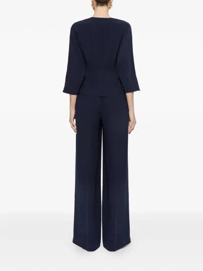 Nissa V-neck Blouse In Blue
