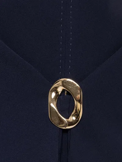 Nissa V-neck Blouse In Blue