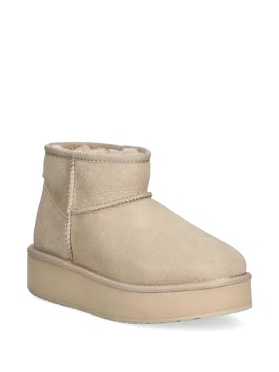 Emu Australia Stinger Micro Flatform Boots In Neutral