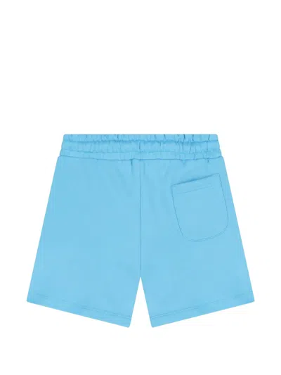 Msgm Logo-detail Shorts In Blue