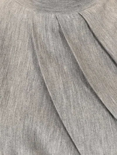 Givenchy Draped Wool-blend Turtleneck Sweater In Gray