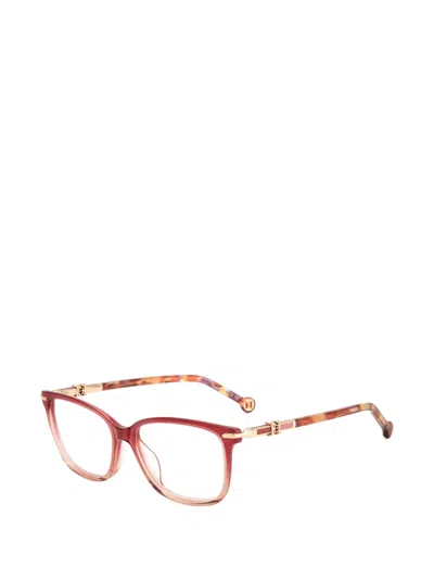 Carolina Herrera Square-frame Glasses In Red