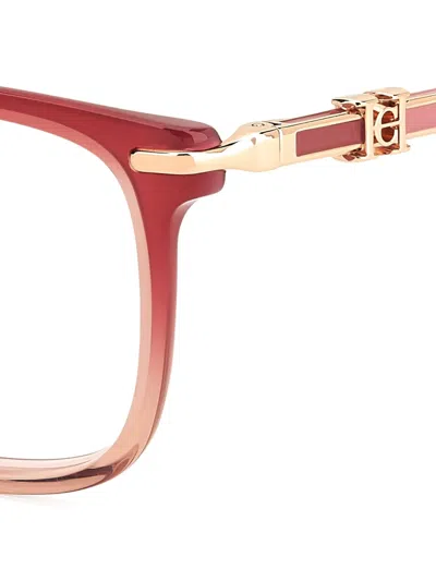 Carolina Herrera Square-frame Glasses In Red