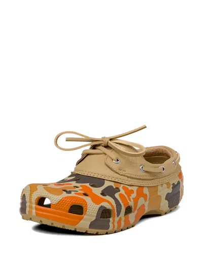Crocs Boat-effect Camouflage-printed Clogs In Multi