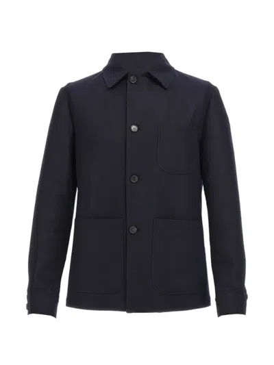 Corneliani Button-up Pocket-details Jacket In Blue