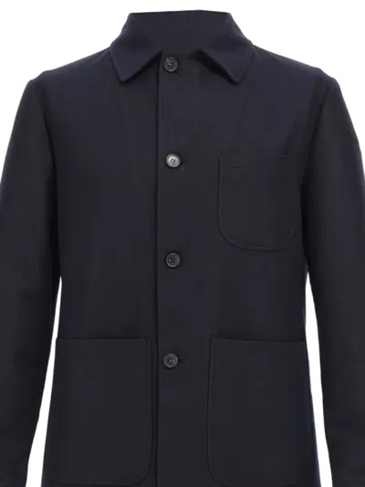 Corneliani Button-up Pocket-details Jacket In Blue