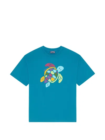 Vilebrequin Oversized Turtle-print T-shirt In Blue