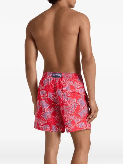 Vilebrequin Moorea Hypnoptocus Print Swim Shorts In Red