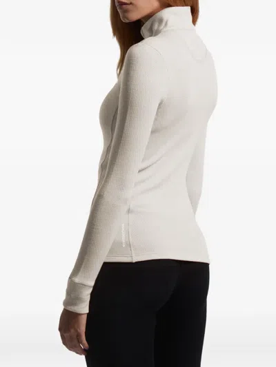 Rewoolution Zip Waffle Sweatshirt In Neutral