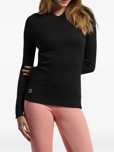 Rewoolution Textured Long-sleeve T-shirt In Black