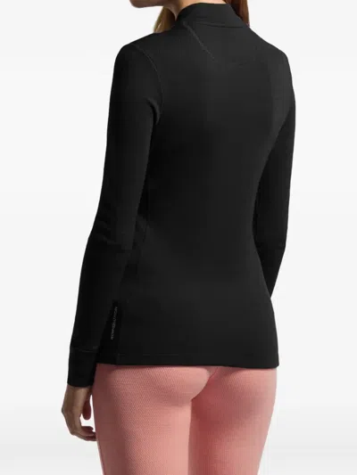 Rewoolution Textured Long-sleeve T-shirt In Black