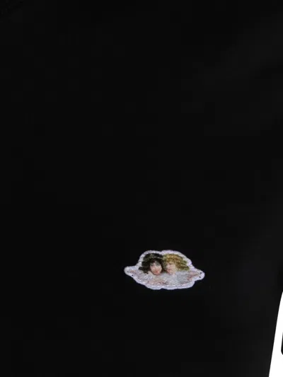 Fiorucci Angels-patch T-shirt In Black