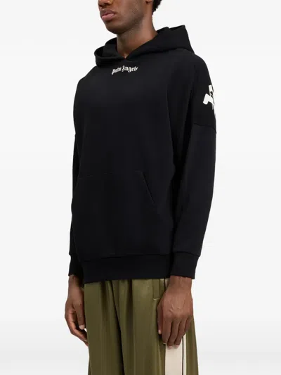 Palm Angels Classic Logo Over Hoodie In Black