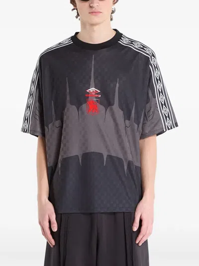 Umbro Technical Ripstop T-shirt With Logo In Black