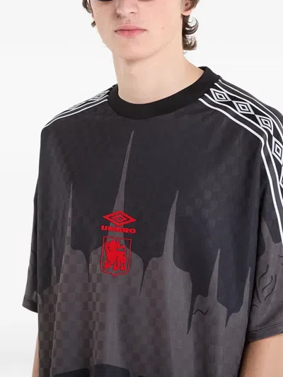 Umbro Technical Ripstop T-shirt With Logo In Black